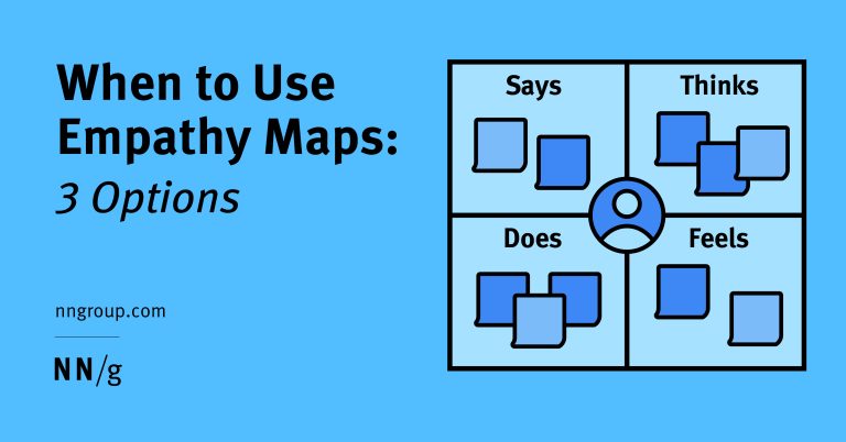 Cuándo usar el mapa de empatía: 3 opciones
